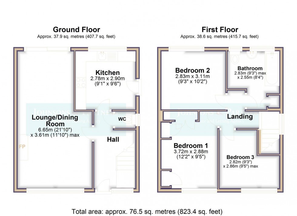 Floorplan for Hardys Drive, Gedling