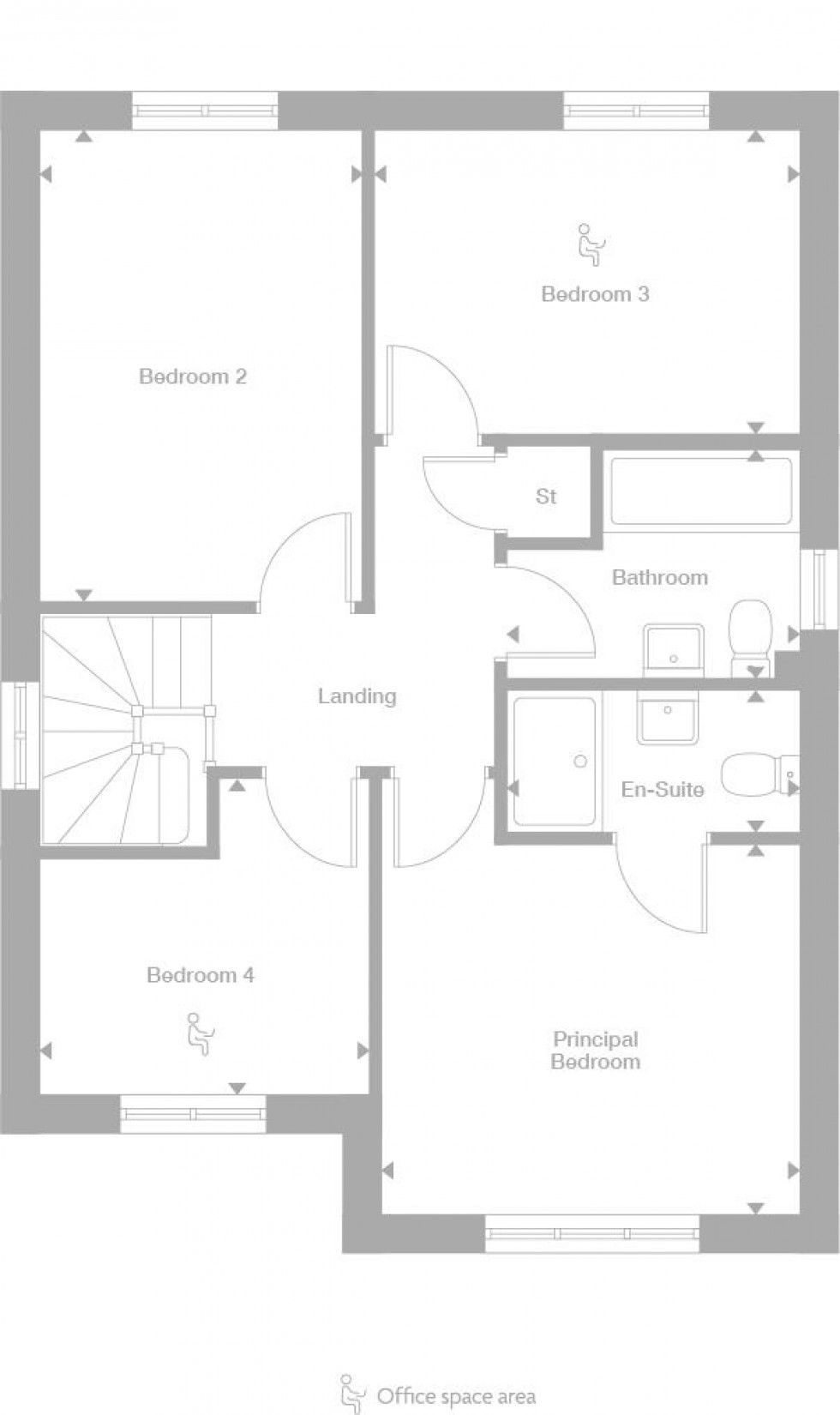 Floorplan for The Riverwood, Bonington Grange, Gedling, Nottingham