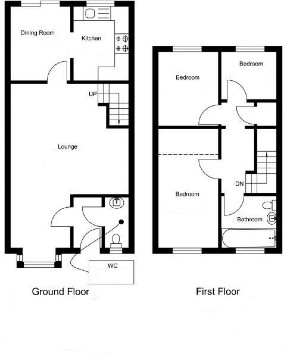 Floorplan for Hotspur Drive, Colwick, Nottingham