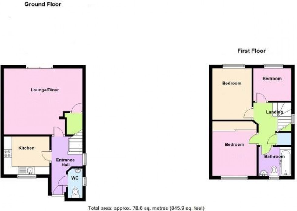 Floorplan for Spray Close, Colwick