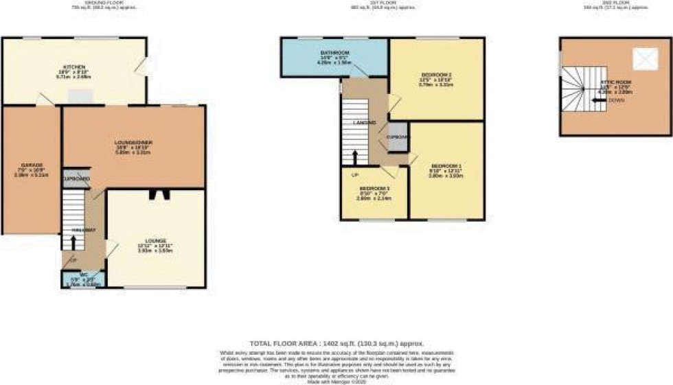 Floorplan for Cromwell Crescent, Lambley, Nottingham, NG4 4PJ