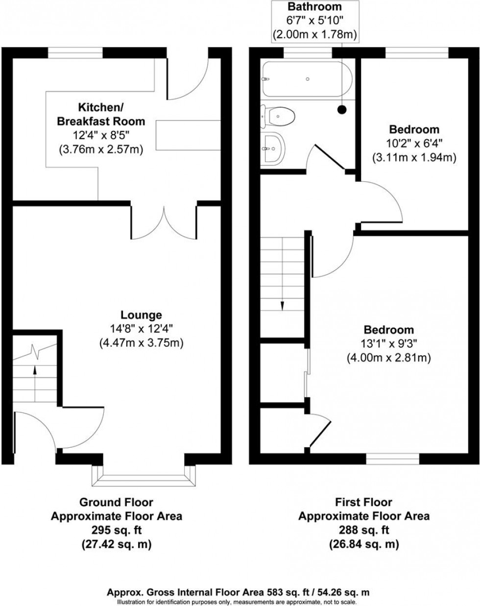 Floorplan for Tudor Close, Colwick, Nottingham