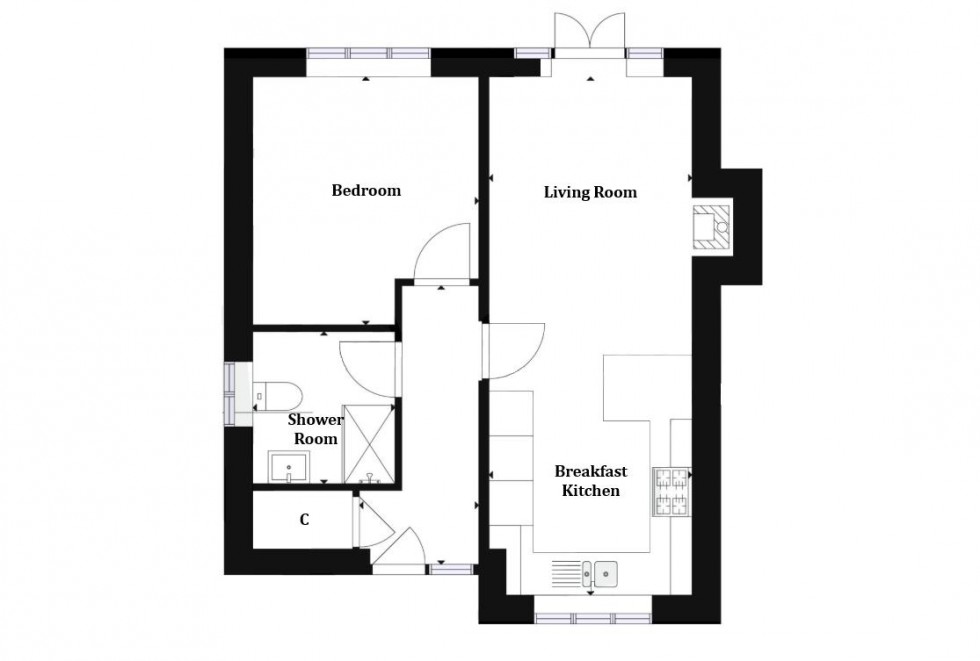 Floorplan for Priory Lane, Thurgarton, Nottingham