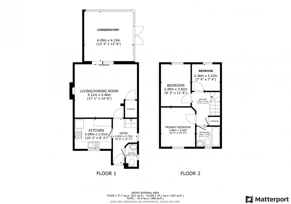 Floorplan for Spray Close, Colwick, Nottingham