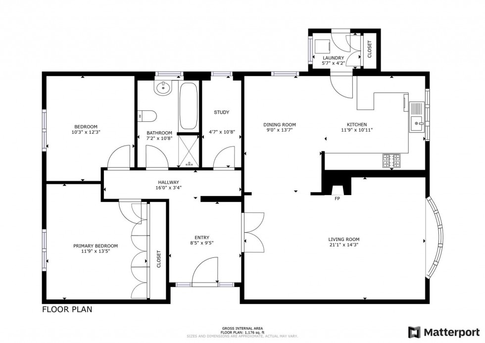 Floorplan for Maris Drive, Burton Joyce, Nottingham