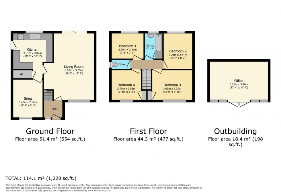 Floorplan for Lorimer Avenue, Gedling, Nottingham