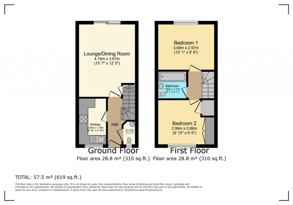 Floorplan for Langton Close, Colwick