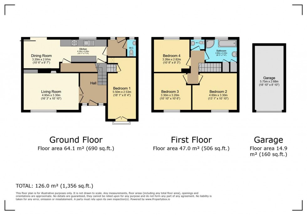 Floorplan for Maple Drive, Gedling, Nottingham